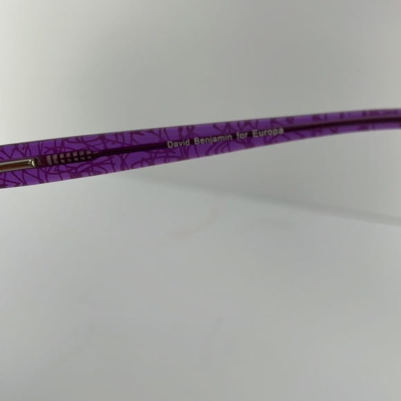 DAVID BENJAMIN FOR EUROPE Metallic Purple Eyeglasses - Picture 13 of 15